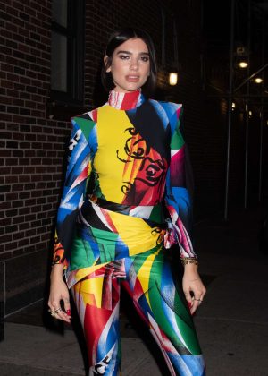 Dua Lipa - Leaves The Late Show with Stephen Colbert in NYC