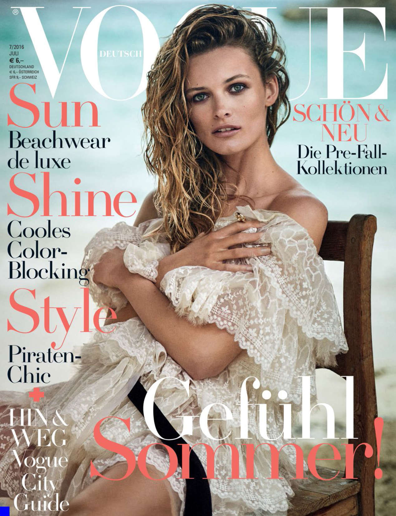 Edita Vilkeviciute - Vogue Germany Cover (July 2016)