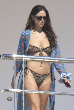 Eiza Gonzalez - In a bikini on a yacht in Sardinia