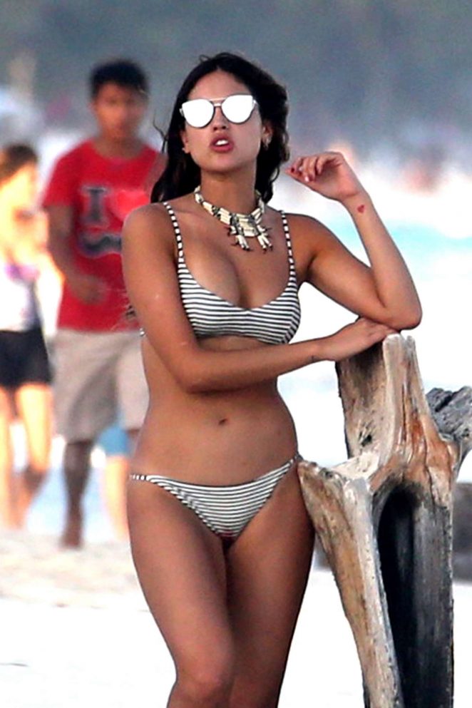 Eiza Gonzalez in Bikini on the beach in Mexico