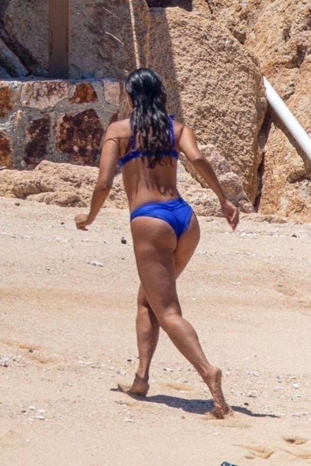 Eiza Gonzalez in Blue Bikini on a beach in Mexico