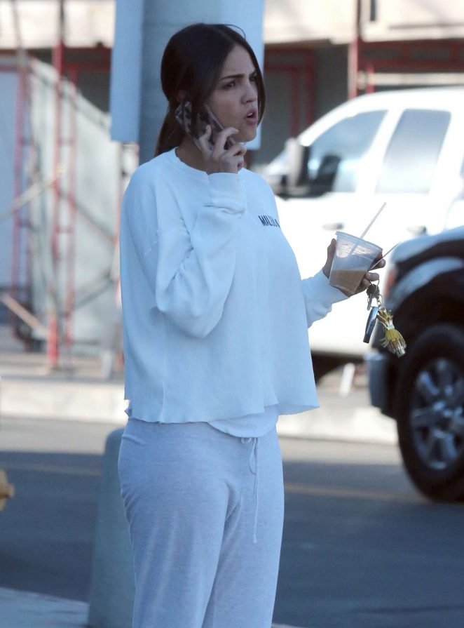 Eiza Gonzalez in White out in Hollywood