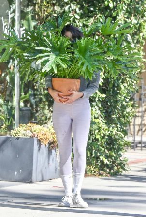 Eiza Gonzalez - Spotted carrying a plant in Studio City