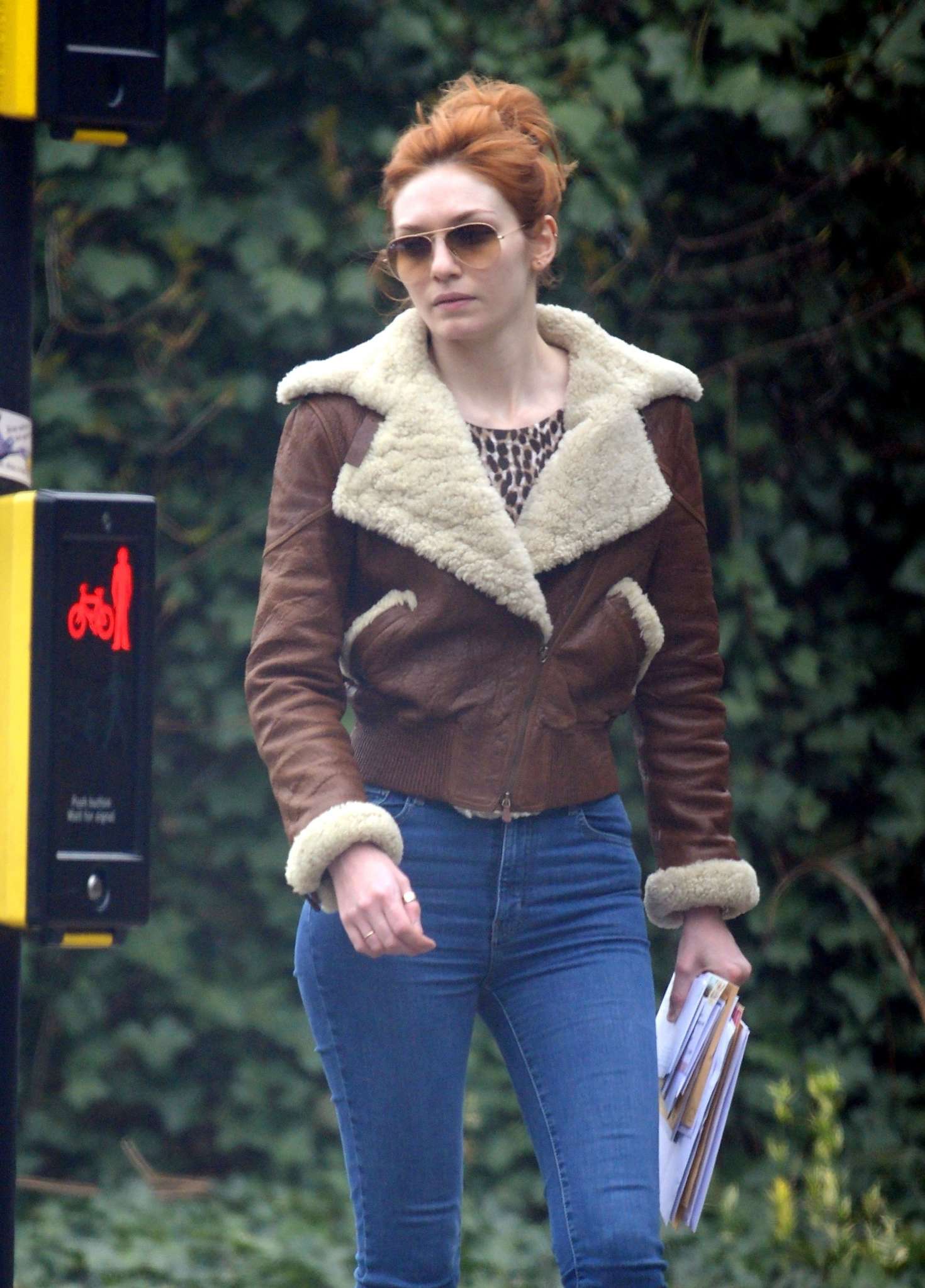 Eleanor Tomlinson in Jeans: Out in London-07 | GotCeleb