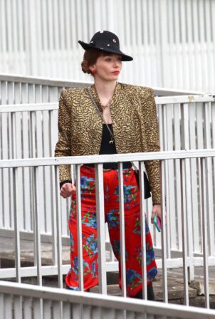 Eleanor Tomlinson - on the set of the upcoming BBC series The Offenders in Bristol