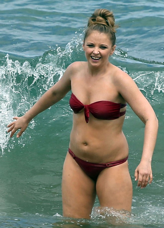 Elisabeth Harnois in Red Bikini at a beach in Maui