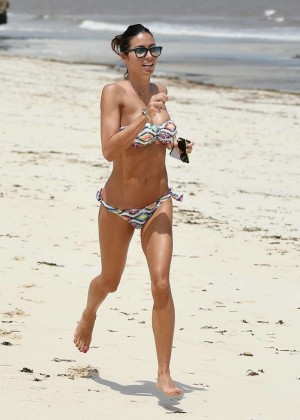 Elisabetta Gregoraci in Bikini on the Beach in Malindi