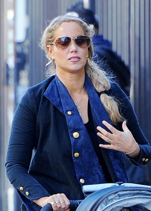 Elizabeth Berkley out and about in Soho