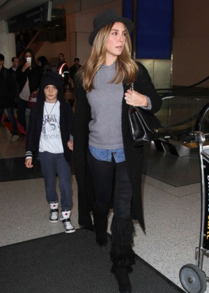 Elizabeth Gutierrez with her Family at LAX in LA