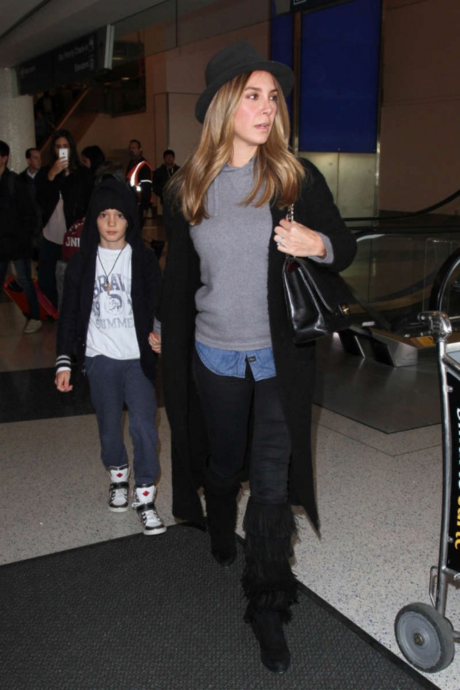 Elizabeth Gutierrez with her Family at LAX in LA
