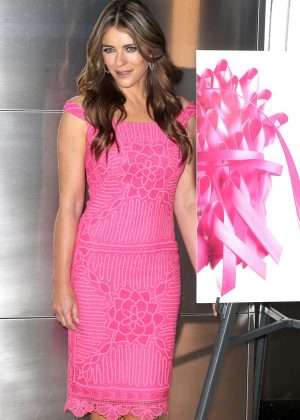 Elizabeth Hurley - Lighting of The Empire State Building Pink in NY