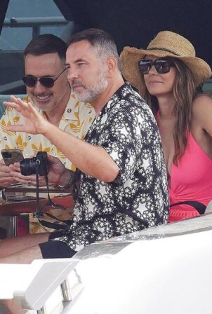 Elizabeth Hurley - Out for a boat ride in the South of France