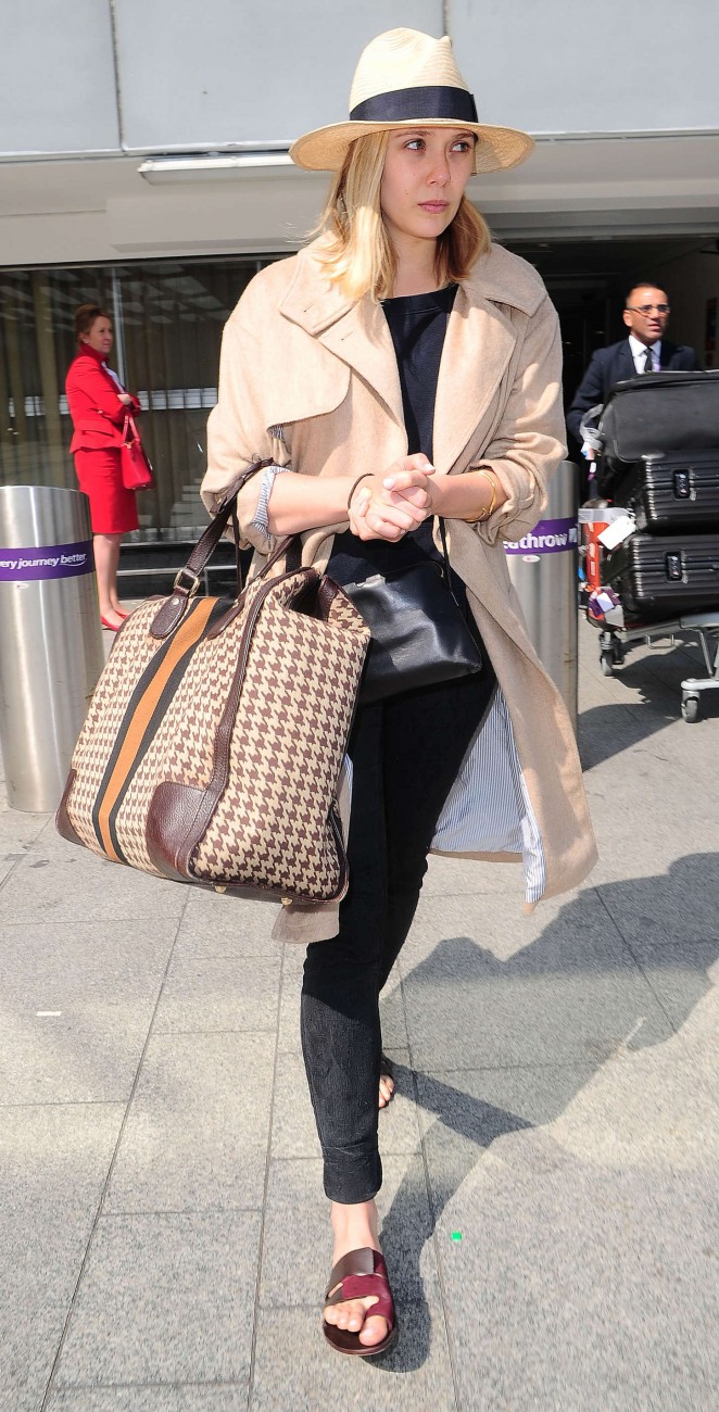Elizabeth Olsen - Arriving to Heathrow airport in London