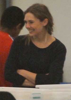 Elizabeth Olsen at LAX Airport in Los Angeles