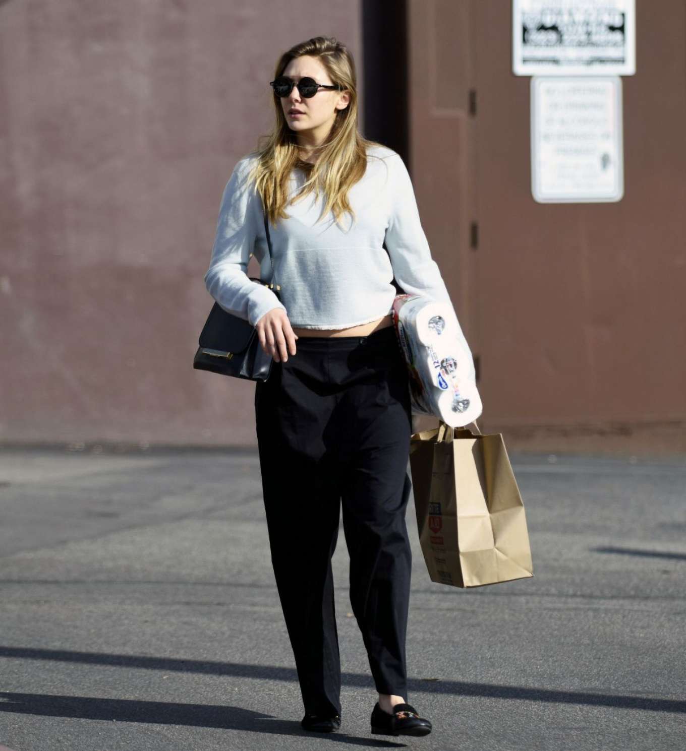 Elizabeth Olsen in Black Pants Shopping -07 | GotCeleb