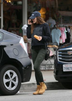 Elizabeth Olsen - Leaving a restaurant in LA