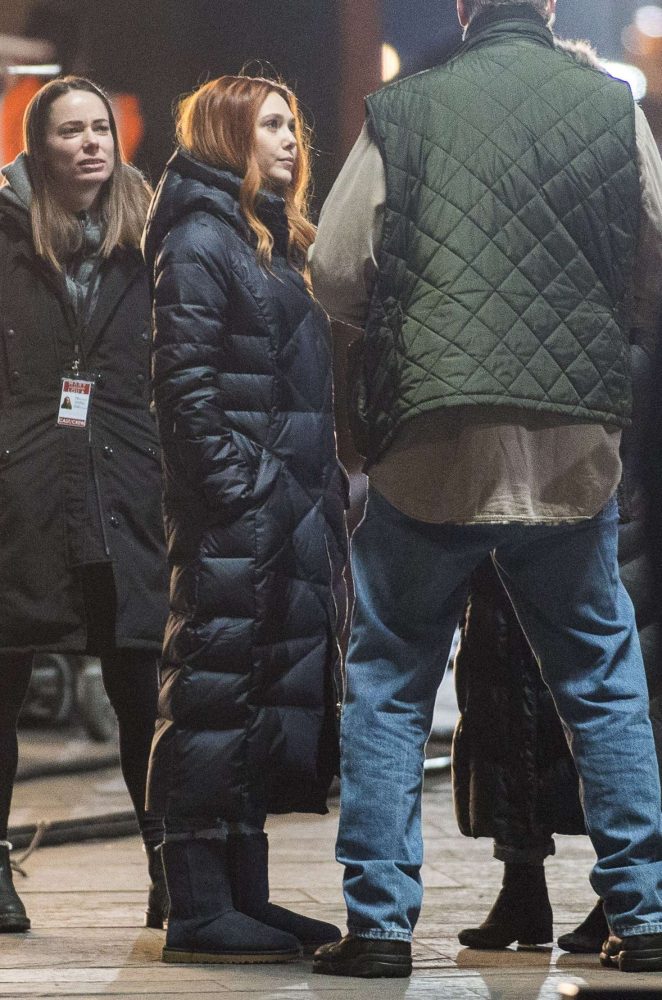 Elizabeth Olsen on set of 'Avengers: Infinity War' in Edinburgh