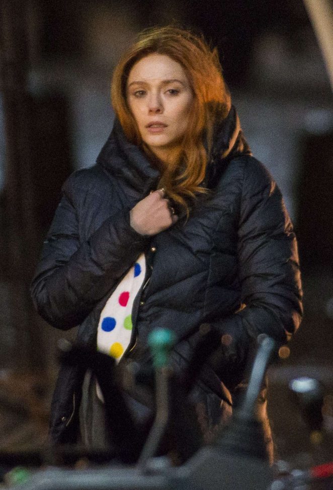 Elizabeth Olsen on set of Marvel 'Avengers: Infinity War' in Edinburgh