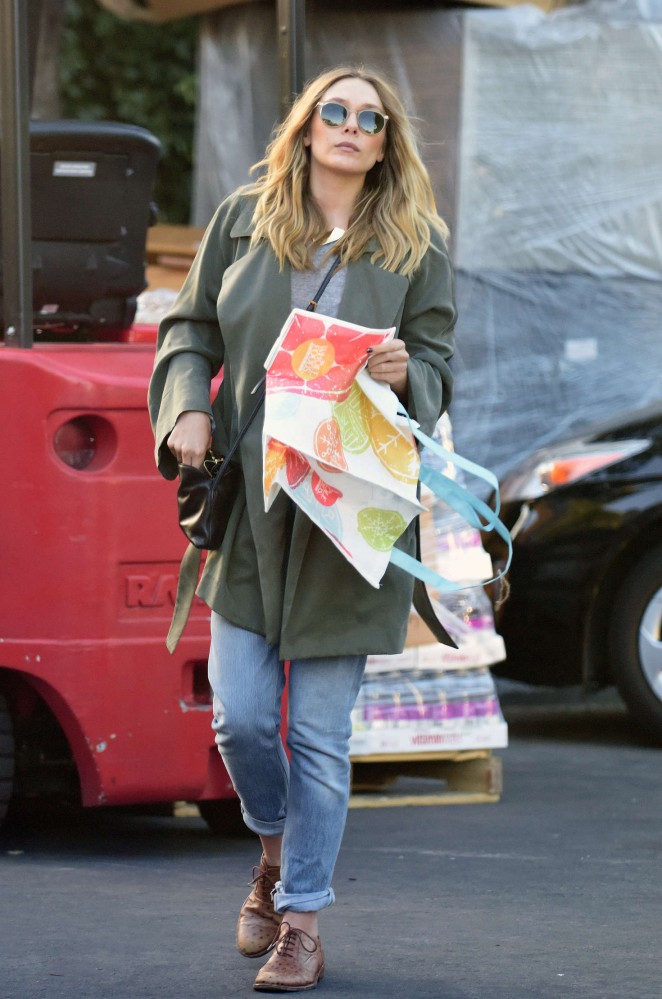 Elizabeth Olsen in Jeans Out in Los Angeles