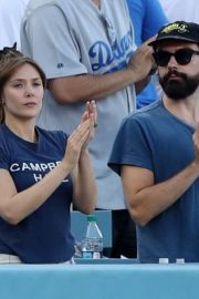 Elizabeth Olsen - Pictured at New York Yankees vs Los Angeles Dodgers