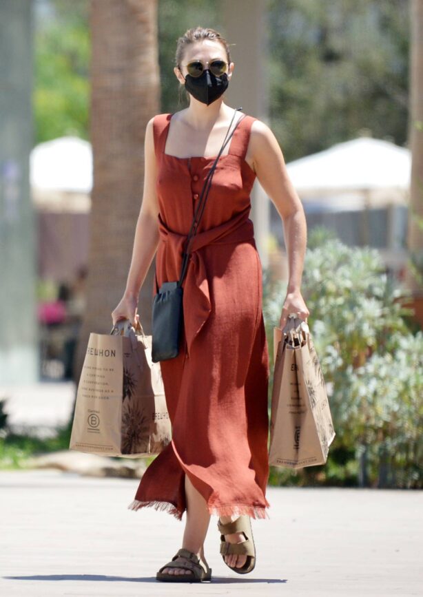 Elizabeth Olsen - Shopping for groceries at Erewhon Market in Los Angeles