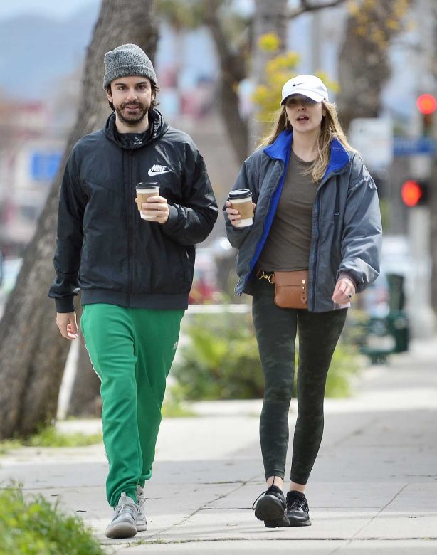 Elizabeth Olsen with Robbie Arnett out in Los Angeles