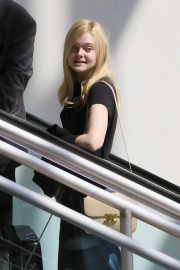 Elle Fanning - Arriving at LAX Airport in Los Angeles
