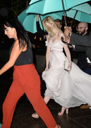 Elle Fanning - Arriving to the Tiffany Paper Flowers Event in New York