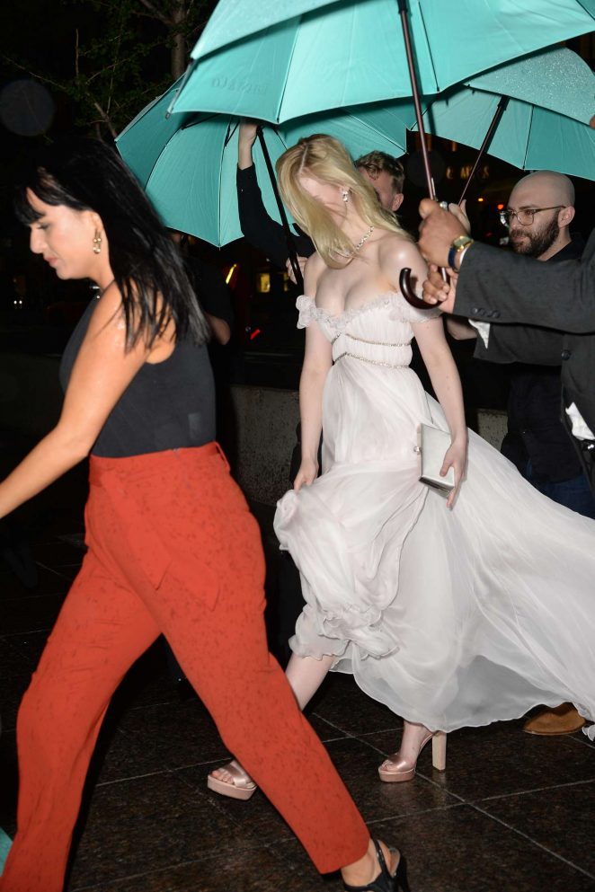 Elle Fanning - Arriving to the Tiffany Paper Flowers Event in New York