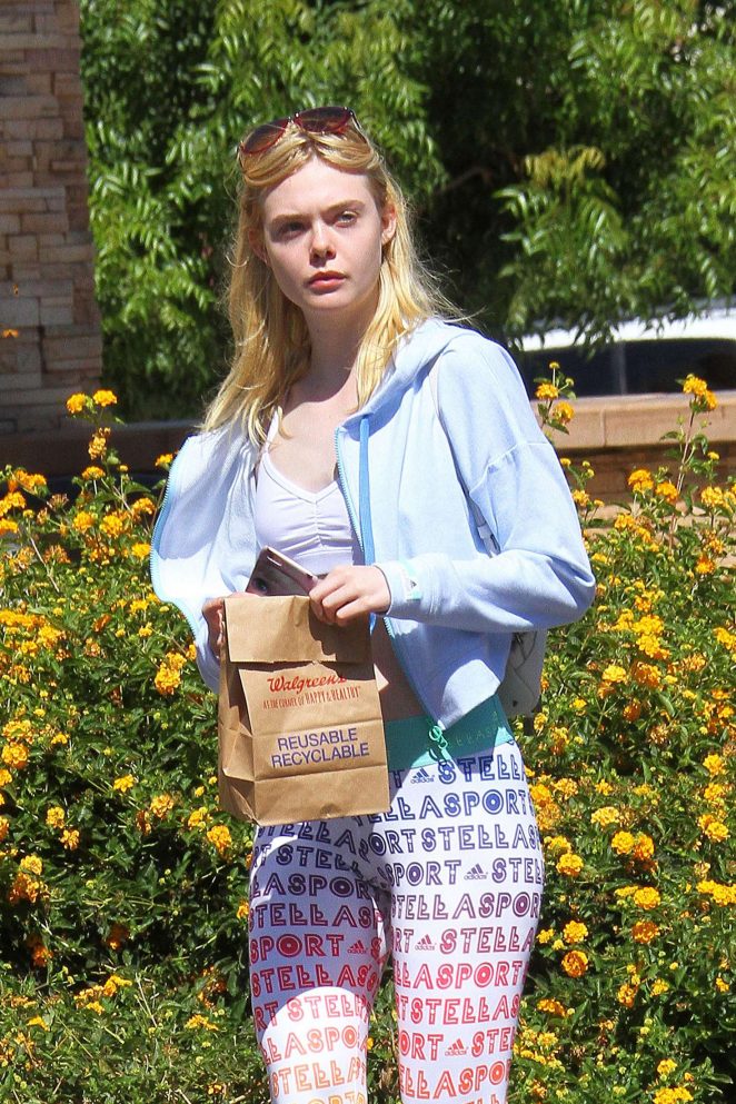 Elle Fanning at a Pharmacy in Los Angeles