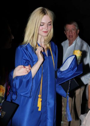 Elle Fanning at her Graduation in LA