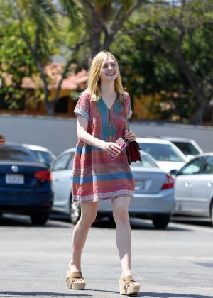 Elle Fanning at Starbucks in West Hollywood