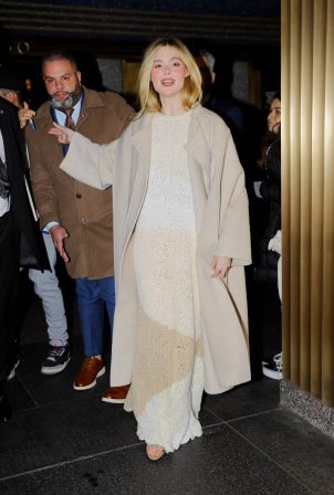 Elle Fanning - Exits The Tonight Show Starring Jimmy Fallon in New York