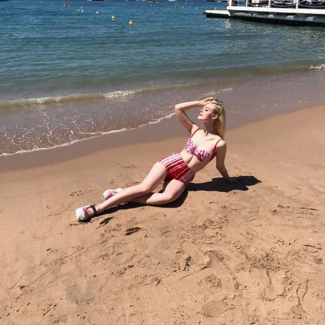 Elle Fanning in Bikini - Instagram