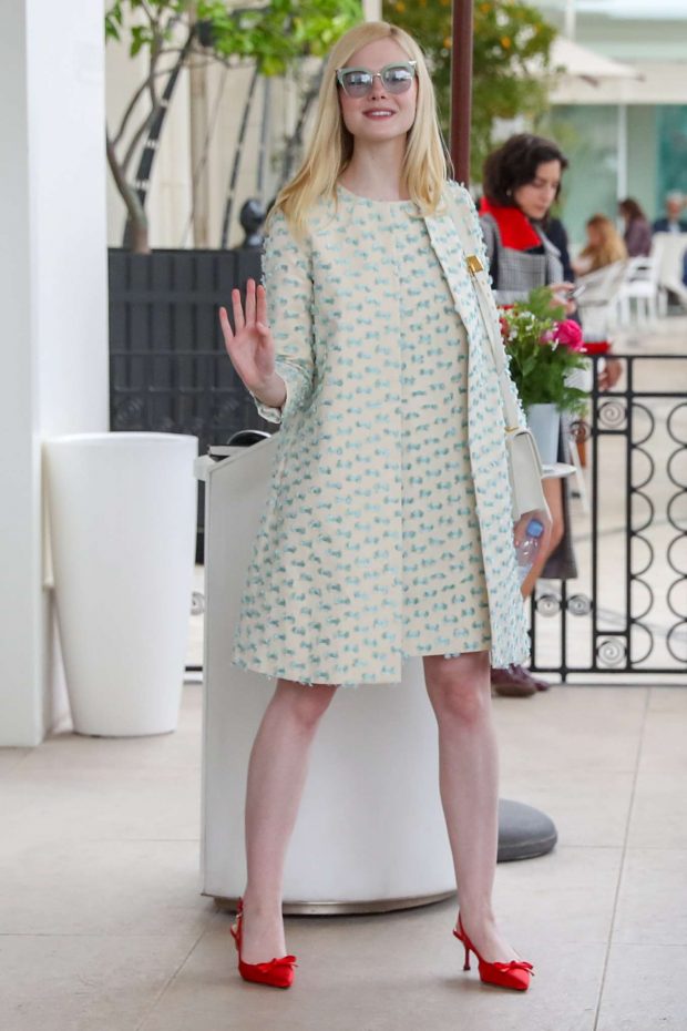 Elle Fanning - Leaves Martinez Hotel in Cannes