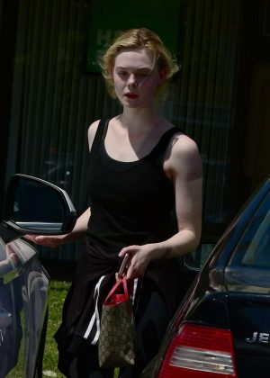 Elle Fanning - Leaves the gym in Los Angeles