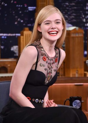 Elle Fanning on 'The Tonight Show Starring Jimmy Fallon' in NY