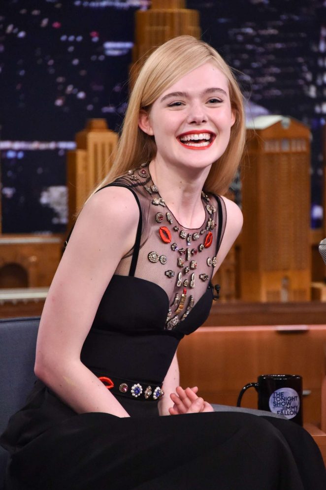 Elle Fanning on 'The Tonight Show Starring Jimmy Fallon' in NY