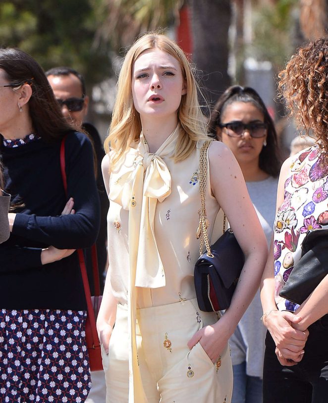 Elle Fanning - Out and about in Cannes