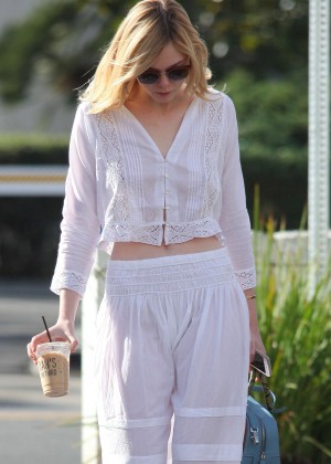 Elle Fanning in White Out in Studio City