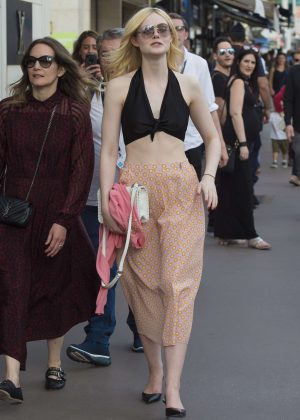 Elle Fanning out in Cannes