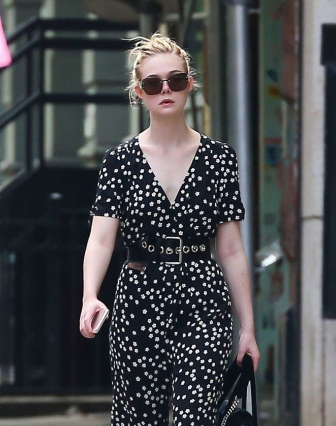 Elle Fanning out in NYC