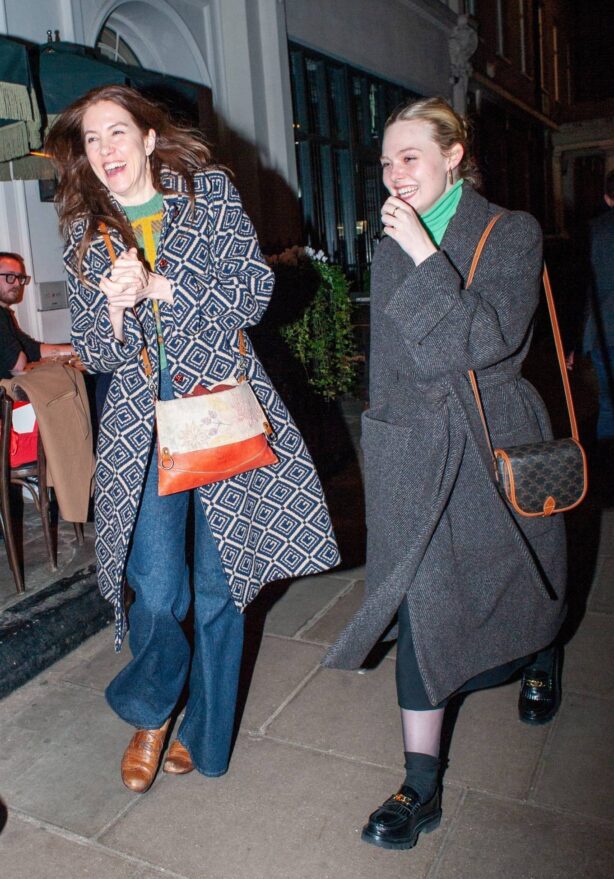 Elle Fanning - Seen on nigh out in the Soho in London