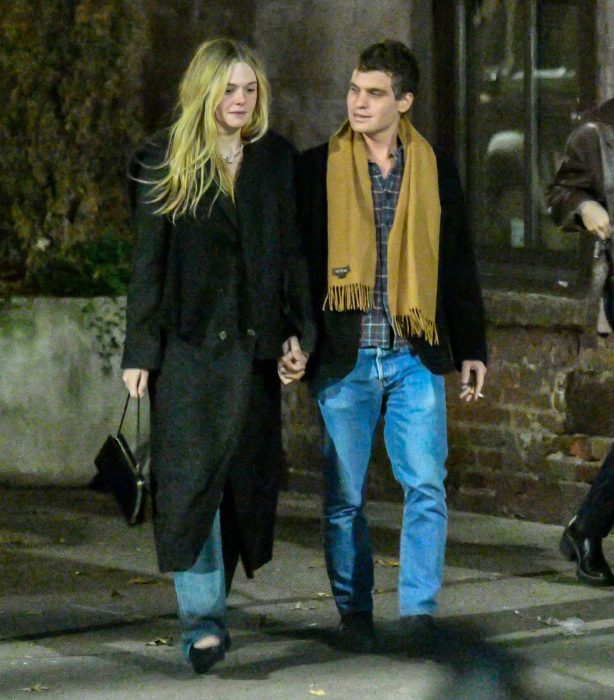 Elle Fanning - Spotted with Rolling Stone magazine CEO Gus Wenner on a night out
