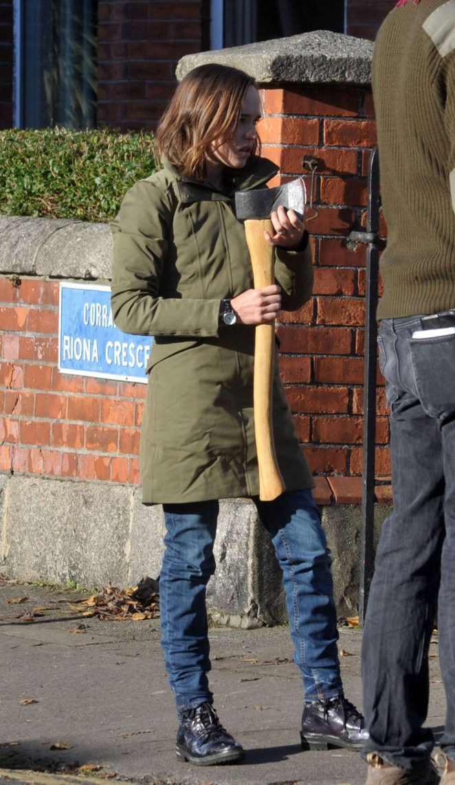 Ellen Page - Filming Scenes For 'The Third Wave' in Dublin