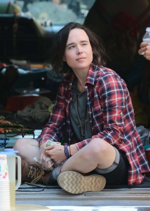 Ellen Page on the set of 'Tallulah' in NY