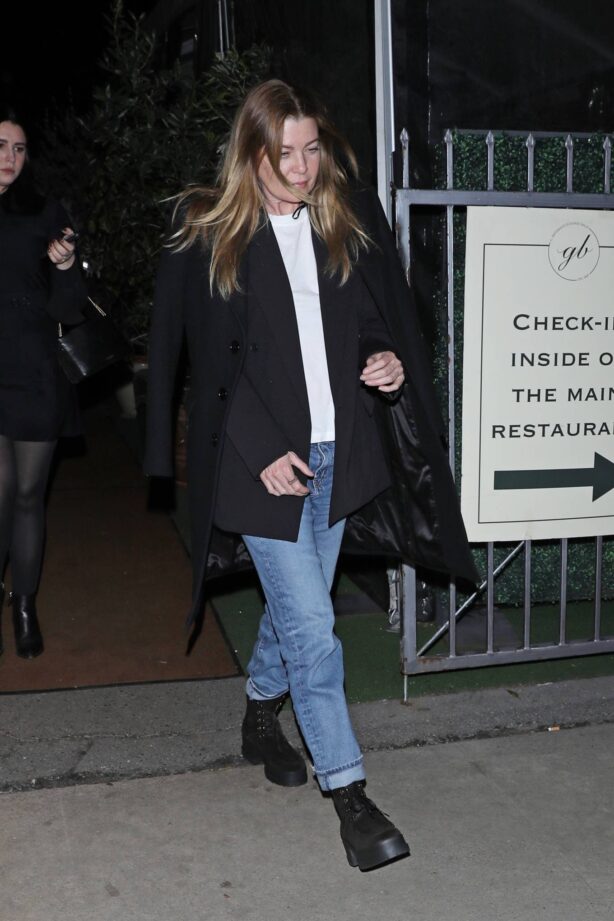Ellen Pompeo - Leaving Giorgio Baldi restaurant in Santa Monica