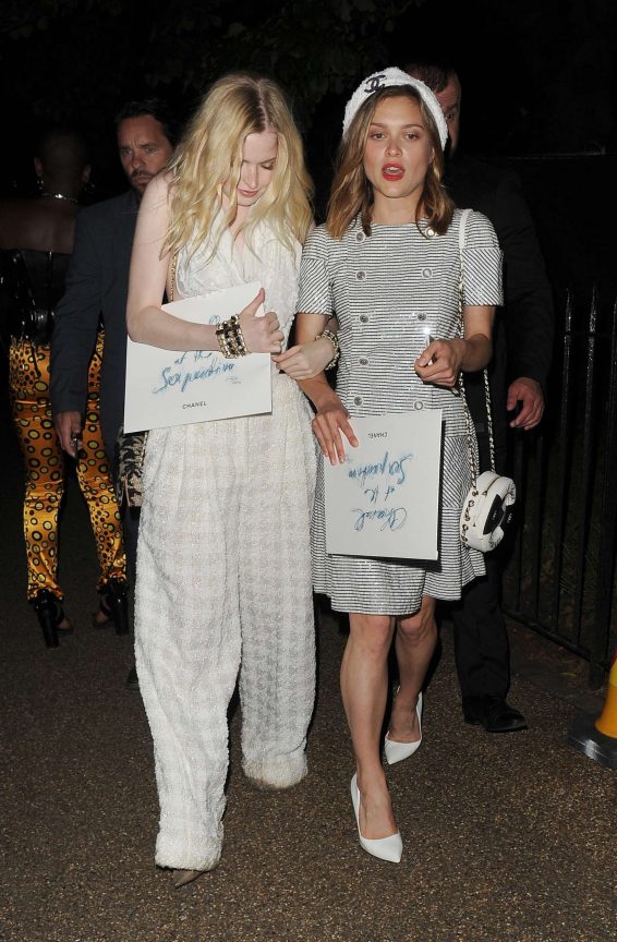 Ellie Bamber and Sophie Cookson - Arrives at Serpentine Gallery Summer Party in London