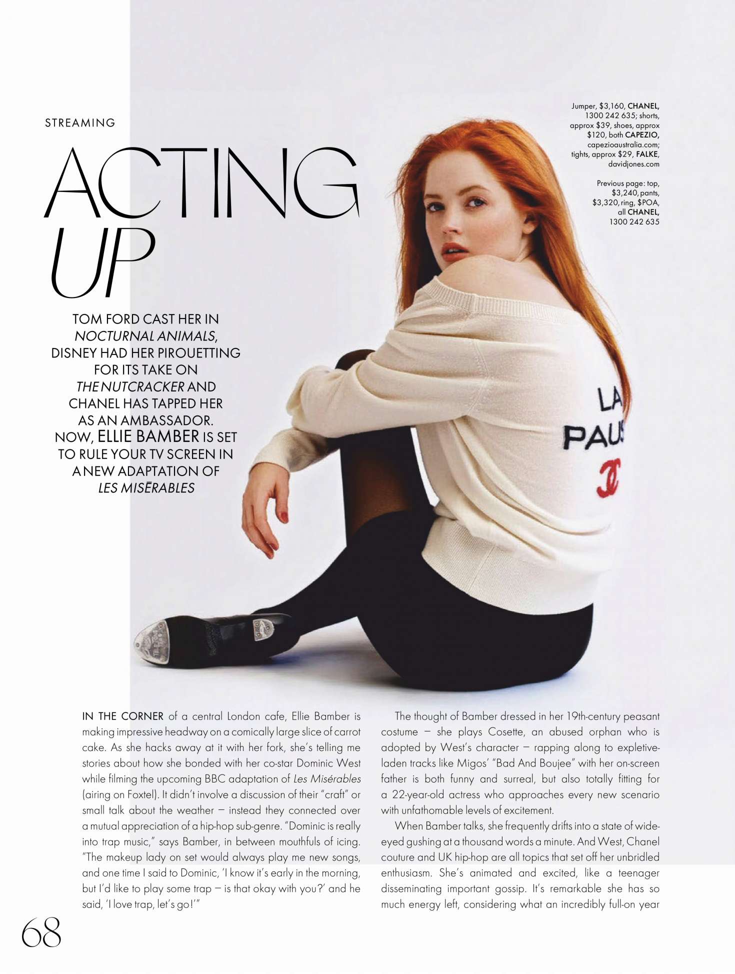 Ellie Bamber - Elle Australia Magazine (March 2019)