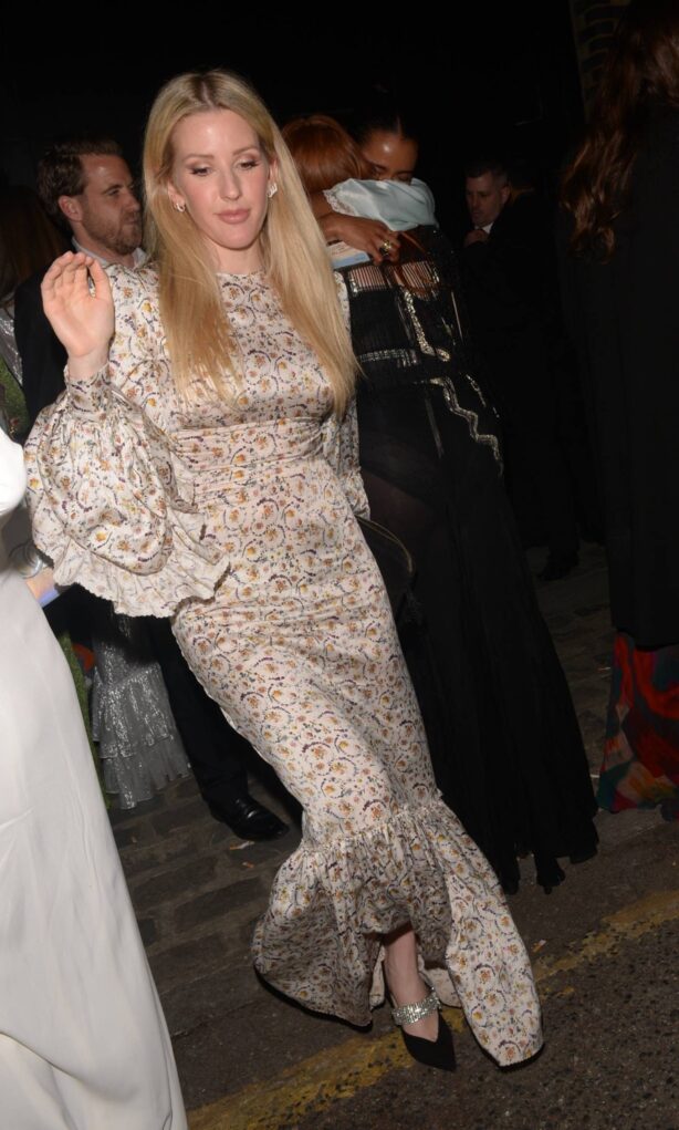 Ellie Goulding - In a floral dress at charity gala event in London